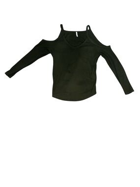 Z Supply Olive Green Ribbed Cold-Shoulder